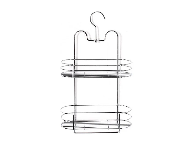 Support de Douche 2 Etagères "Wash" 41cm Gris