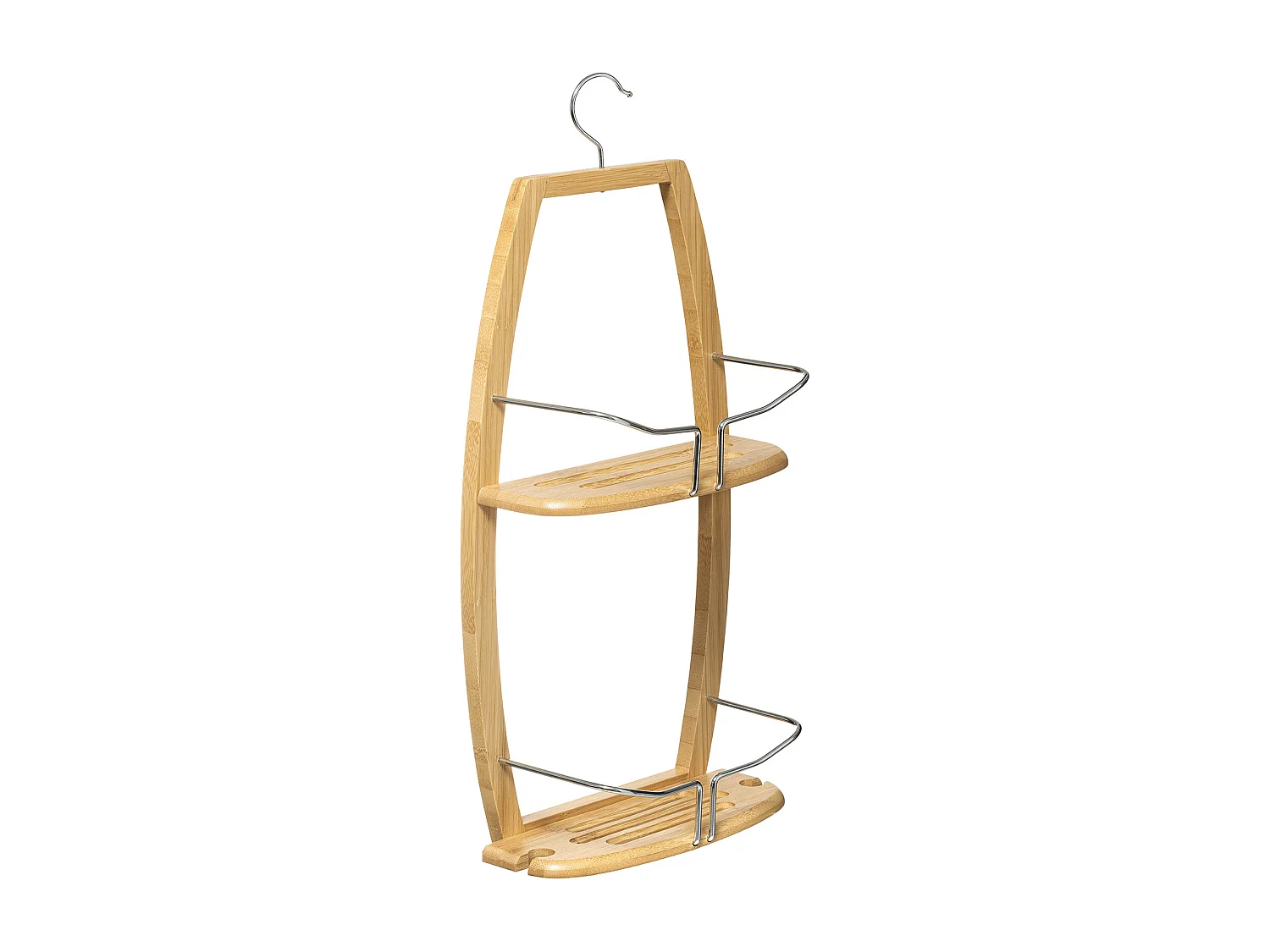 Support de Douche 2 Etagères "Bambou" 61cm Naturel