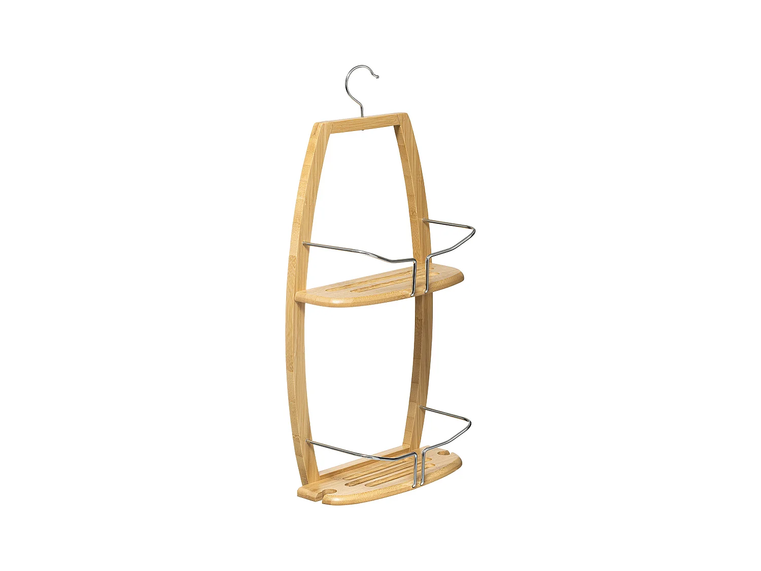 Support de Douche 2 Etagères "Bambou" 61cm Naturel
