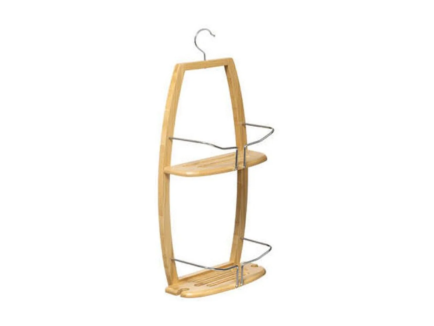 Support de Douche 2 Etagères "Bambou" 61cm Naturel