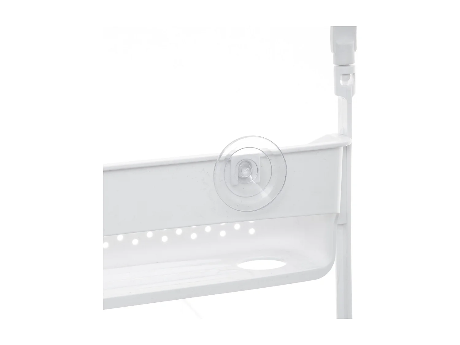 Support de Douche 2 Paniers "Souple" 70cm Blanc