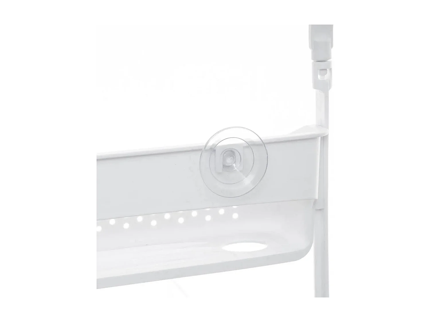 Support de Douche 2 Paniers "Souple" 70cm Blanc