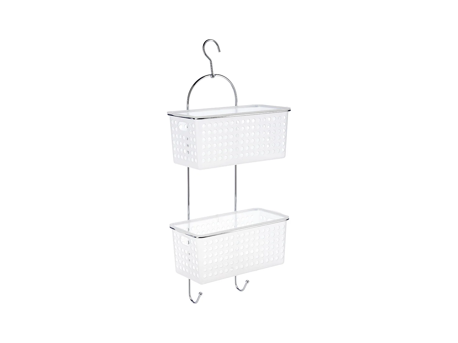 Support de Douche "2 Paniers" Blanc