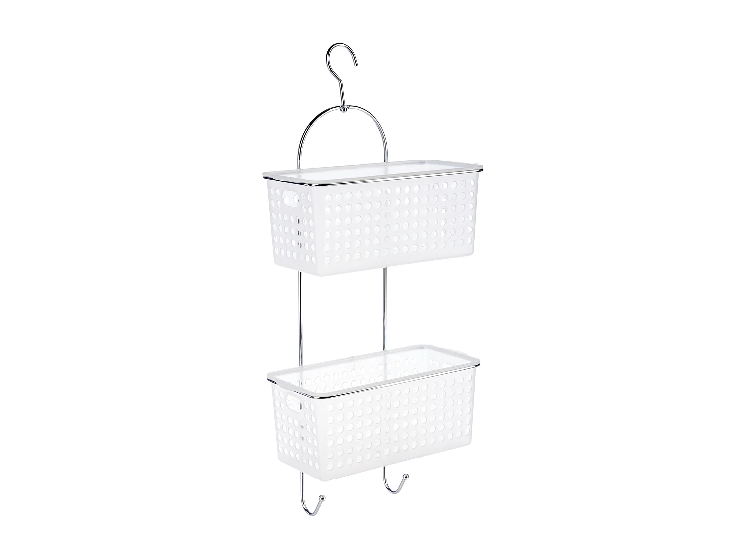 Support de Douche "2 Paniers" Blanc