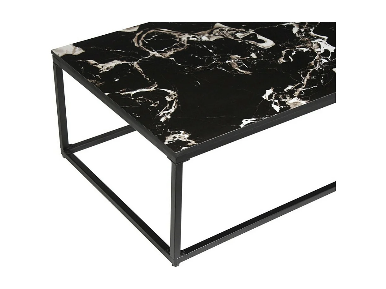 Salontafel collectie LIVORNI. Meubelstijl CONTEMPORAIN. Zwart marmer.