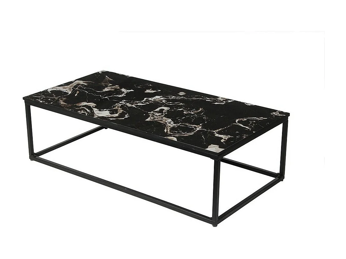 Salontafel collectie LIVORNI. Meubelstijl CONTEMPORAIN. Zwart marmer.