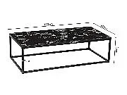 Salontafel collectie LIVORNI. Meubelstijl CONTEMPORAIN. Zwart marmer.