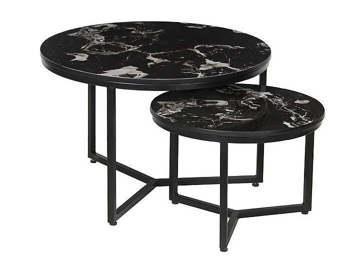 Salontafel collectie RAVENNO. Meubeltype CONTEMPORAIR. Zwart gemarmerd.