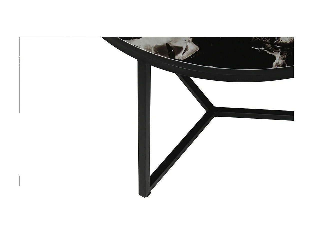 Salontafel collectie RAVENNO. Meubeltype CONTEMPORAIR. Zwart gemarmerd.