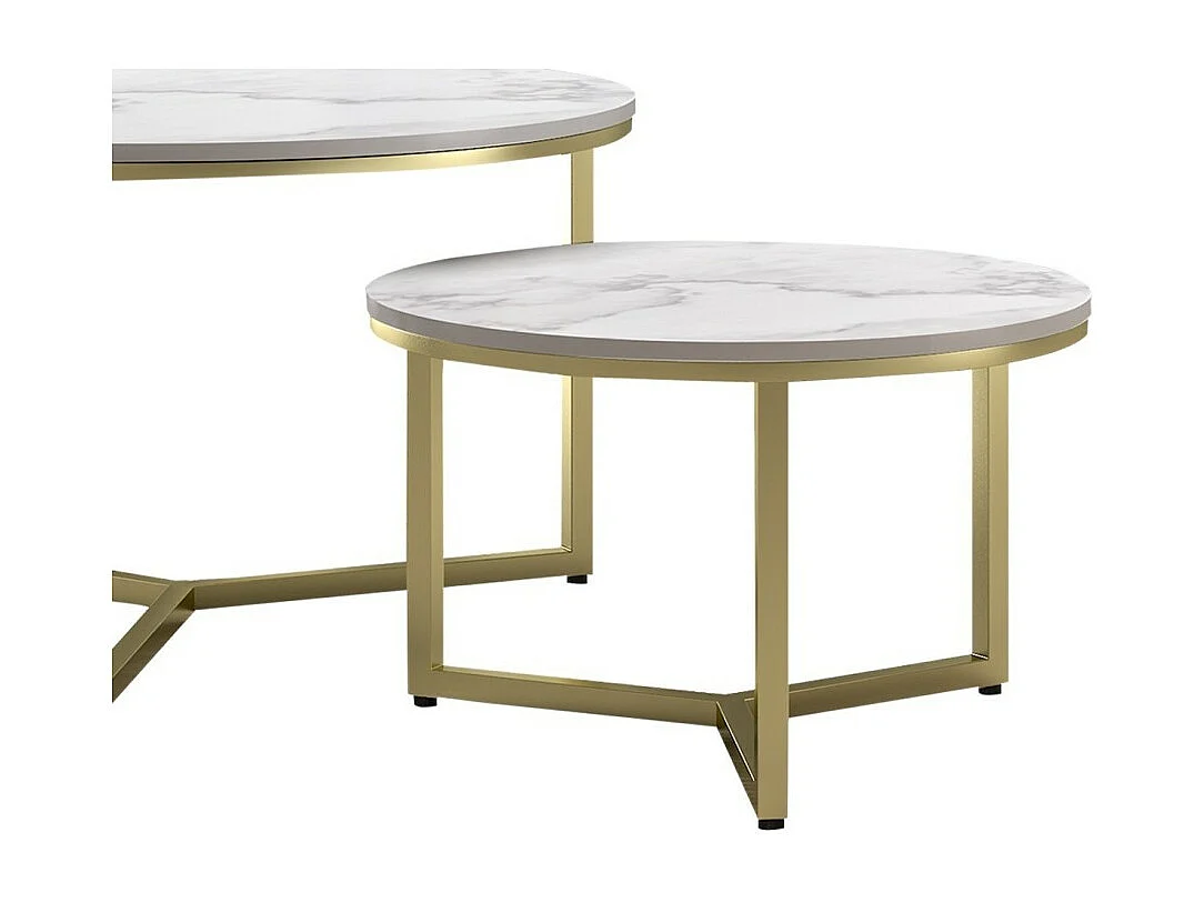 Table basse collection RAVENNO. Meuble type CONTEMPORAIN coloris blanc.