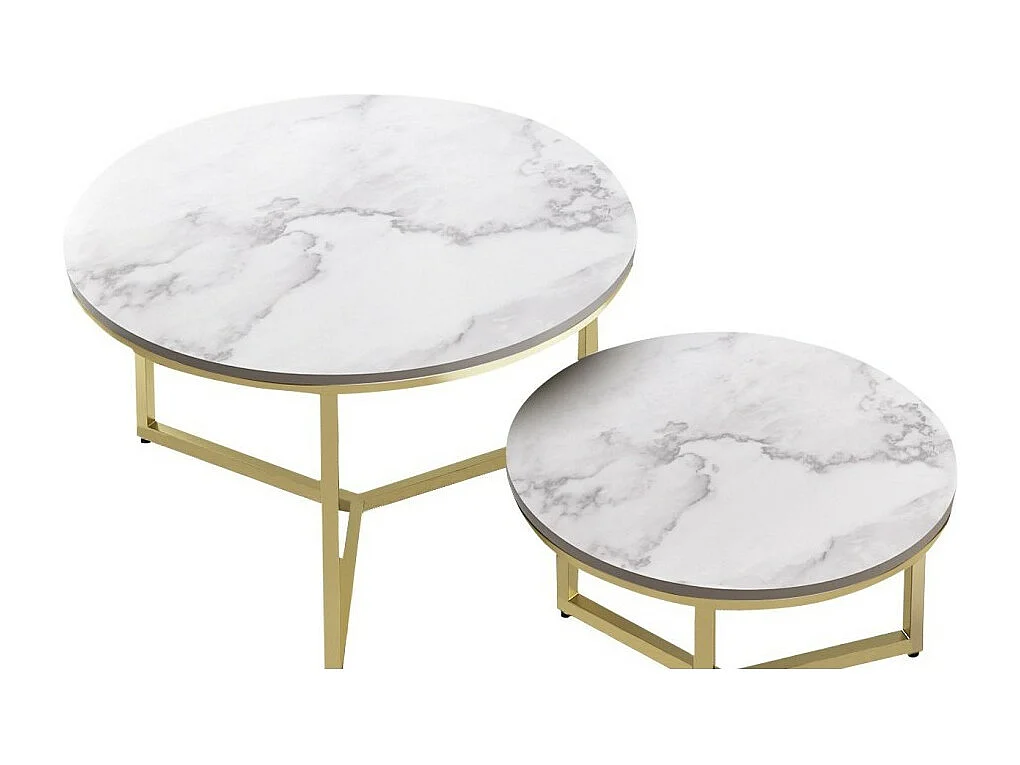 Table basse collection RAVENNO. Meuble type CONTEMPORAIN coloris blanc.