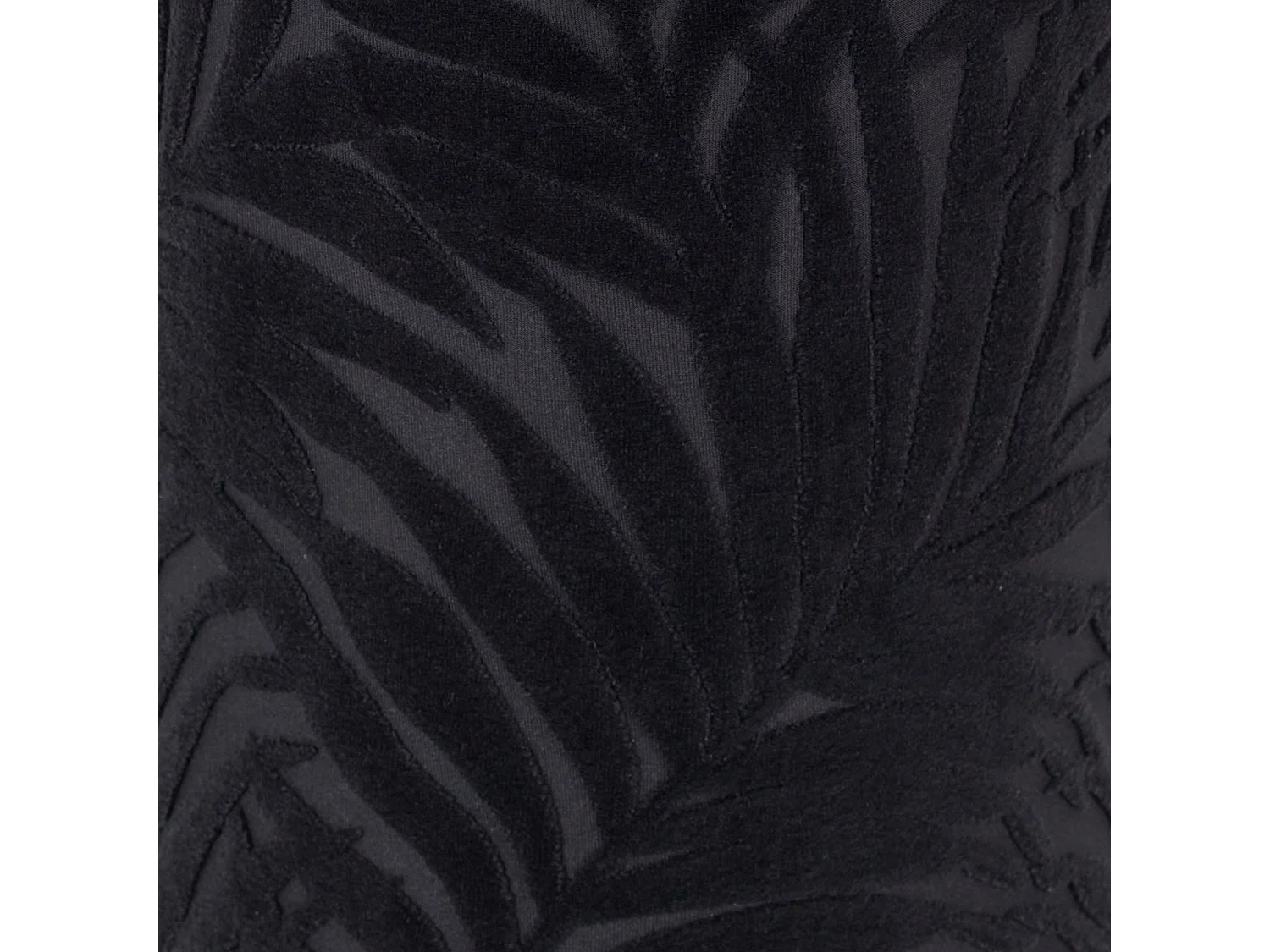 Pouf Salon Leaf Noir Noir