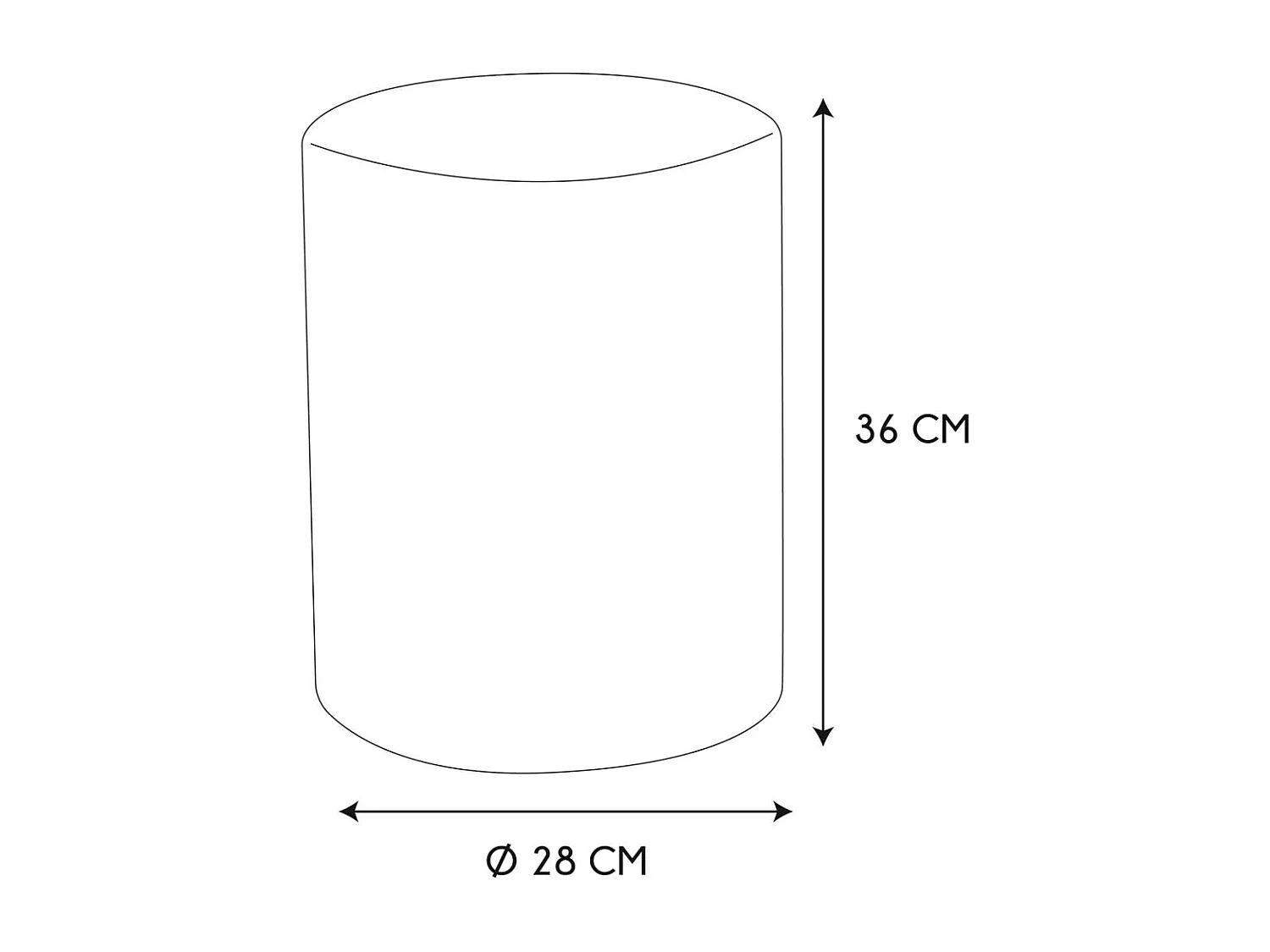 Pouf Salon Leaf Noir Noir