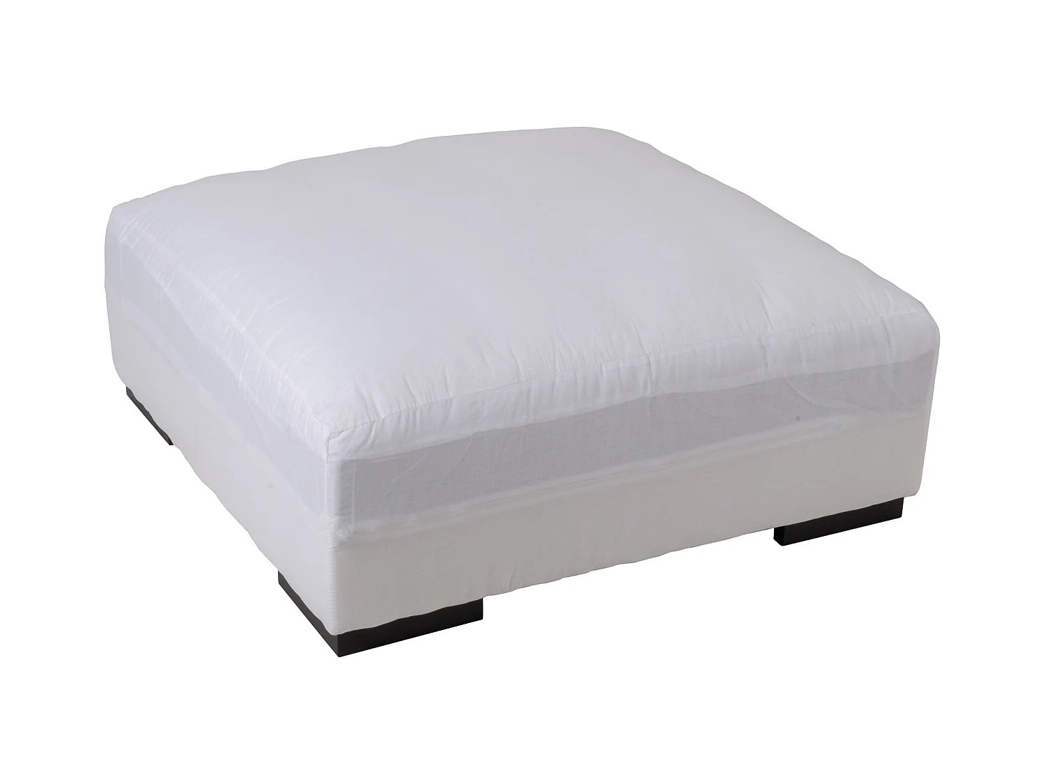 Pouf Carré Design "Monaco" 105cm Blanc
