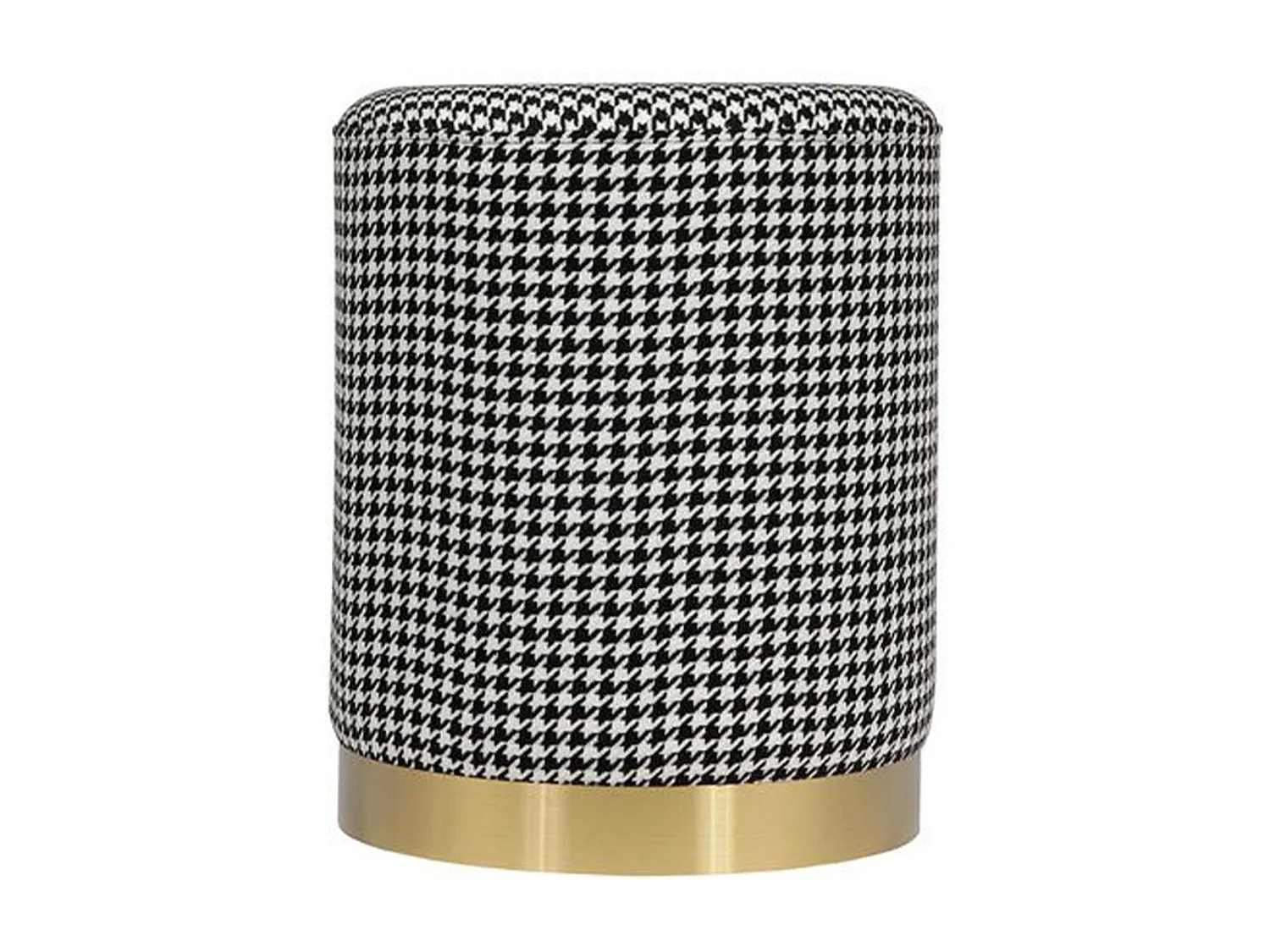 Pouf Rond Déco "Nona" 44cm Noir & Blanc