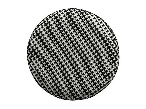 Pouf Rond Déco "Nona" 44cm Noir & Blanc