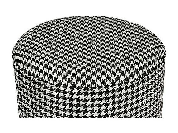 Pouf Rond Déco "Nona" 44cm Noir & Blanc