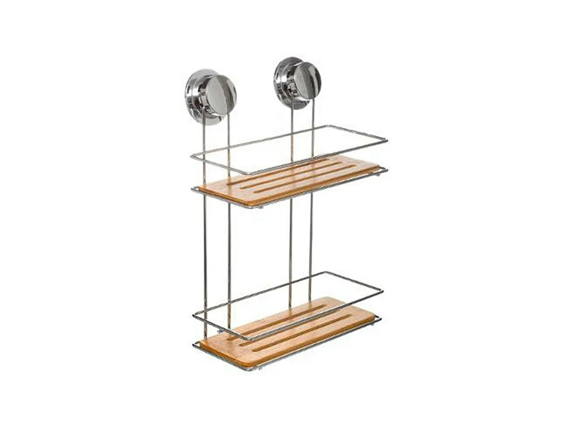 Étagère Douche 2 Niveaux "Venterra" 36cm Naturel