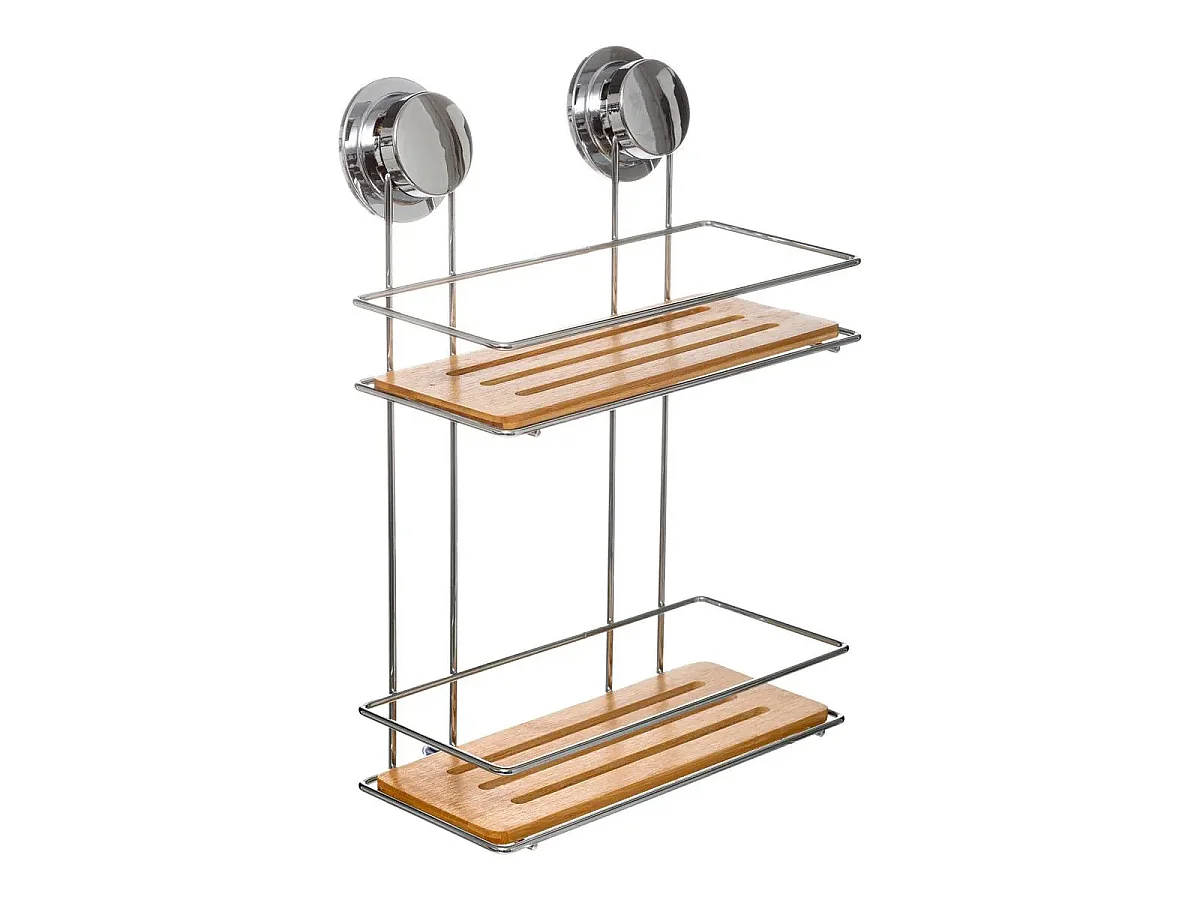 Étagère Douche 2 Niveaux "Venterra" 36cm Naturel