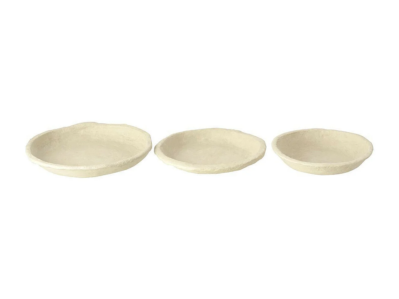 Lot de 3 Coupelles Déco "Chad" 40cm Blanc