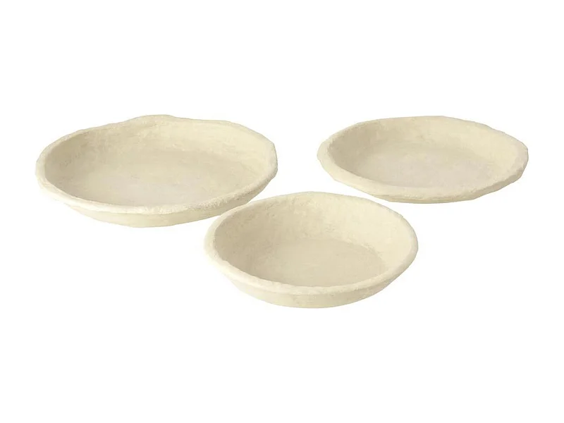 Lot de 3 Coupelles Déco "Chad" 40cm Blanc