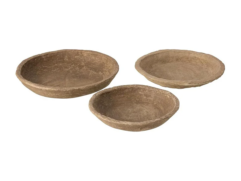 Lot de 3 Coupelles Déco "Chad" 40cm Naturel