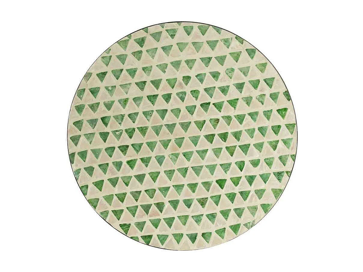 Plat Présentation Mosaïque "Nuye" 45cm Vert