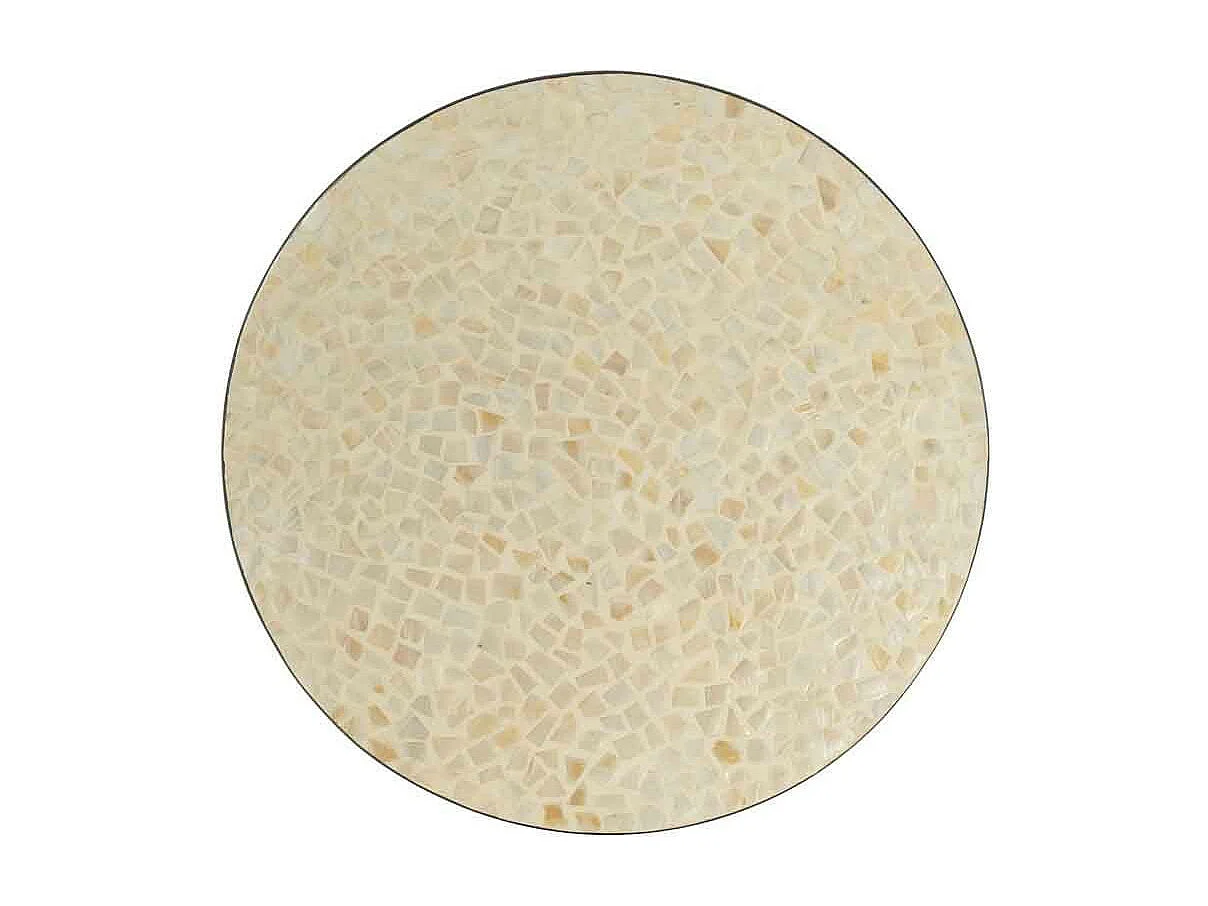 Plat Présentation Mosaïque "Nuye" 45cm Ivoire