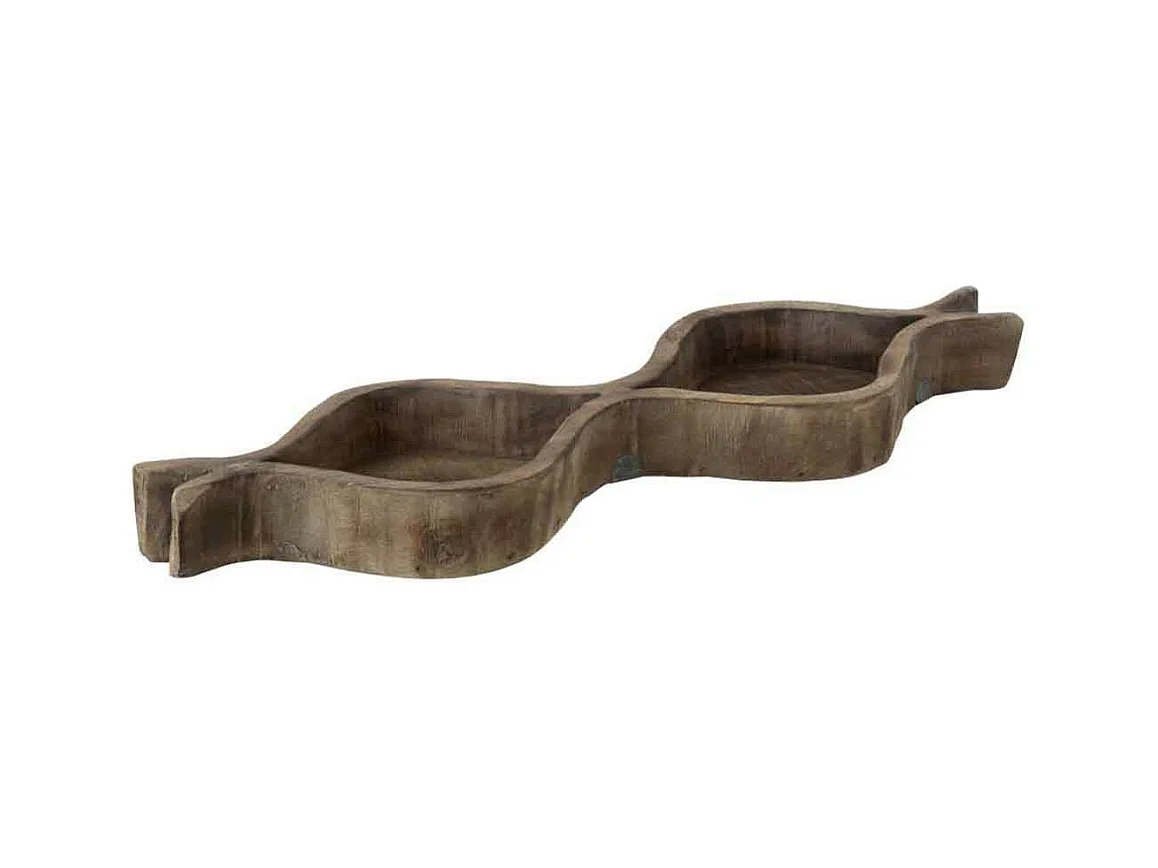 Coupelle Déco "2 Compartiments" 60cm Naturel