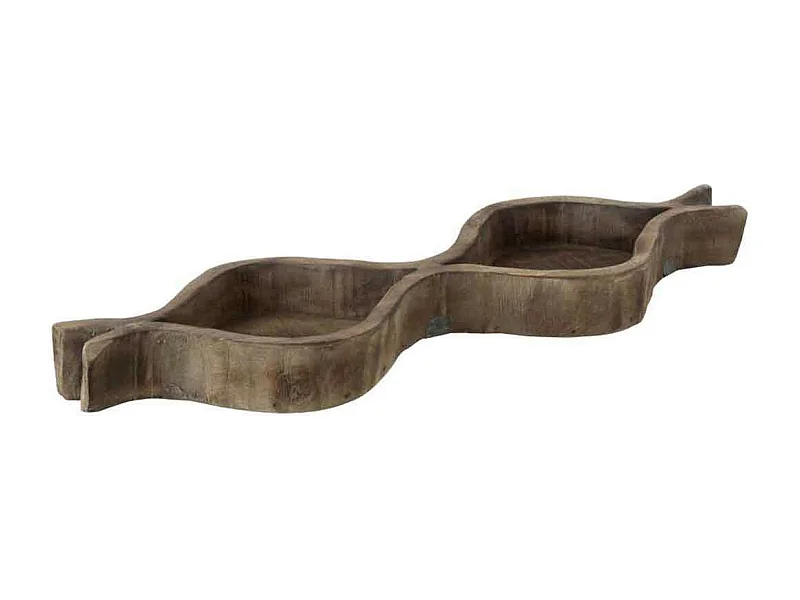 Coupelle Déco "2 Compartiments" 60cm Naturel