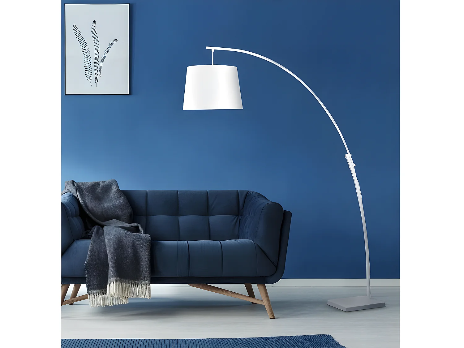 Lampadaire Arc Design "Missoula" 188cm Blanc