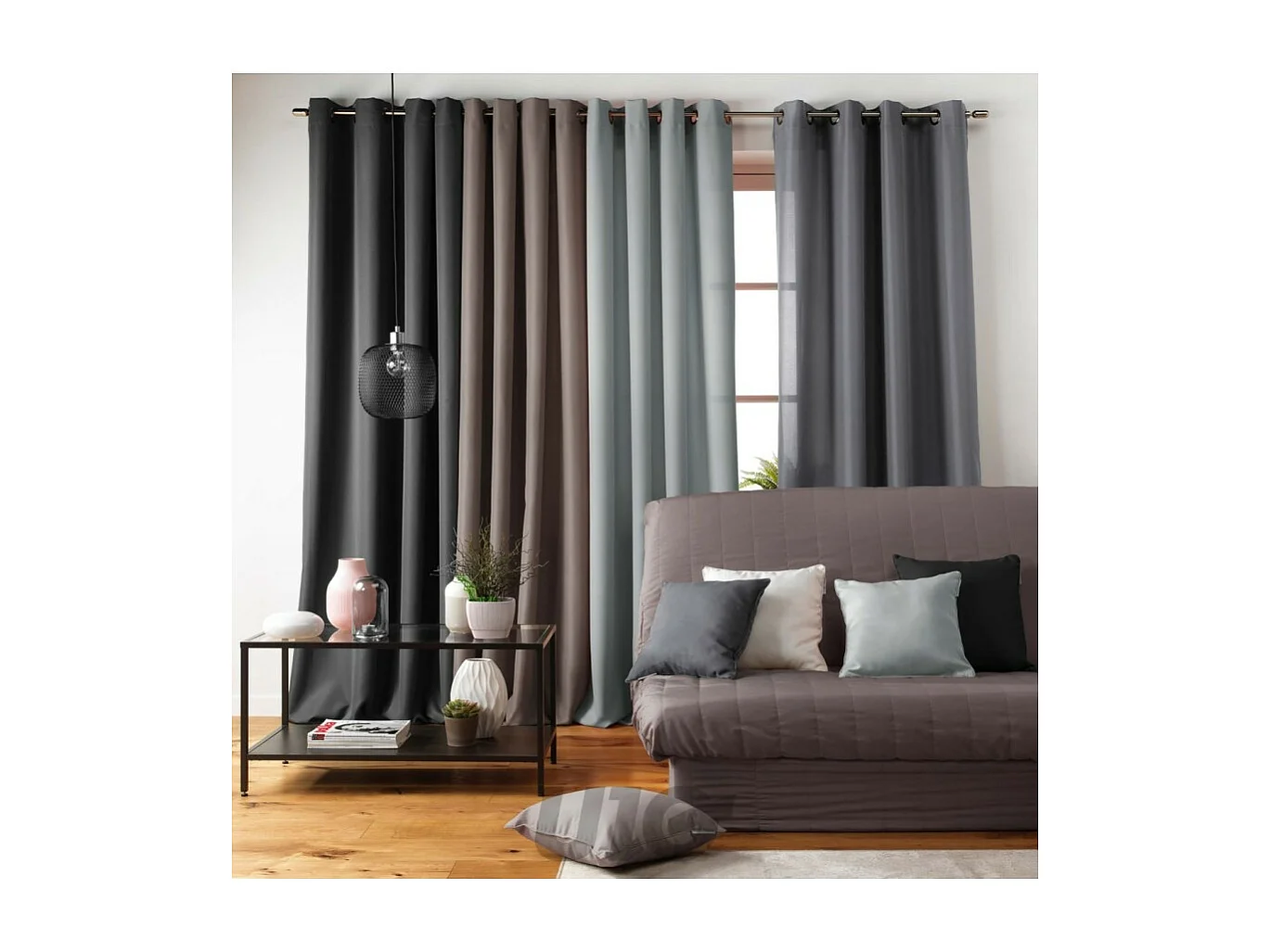 Housse de Clic-Clac "Essentiel" 120x140cm Noir