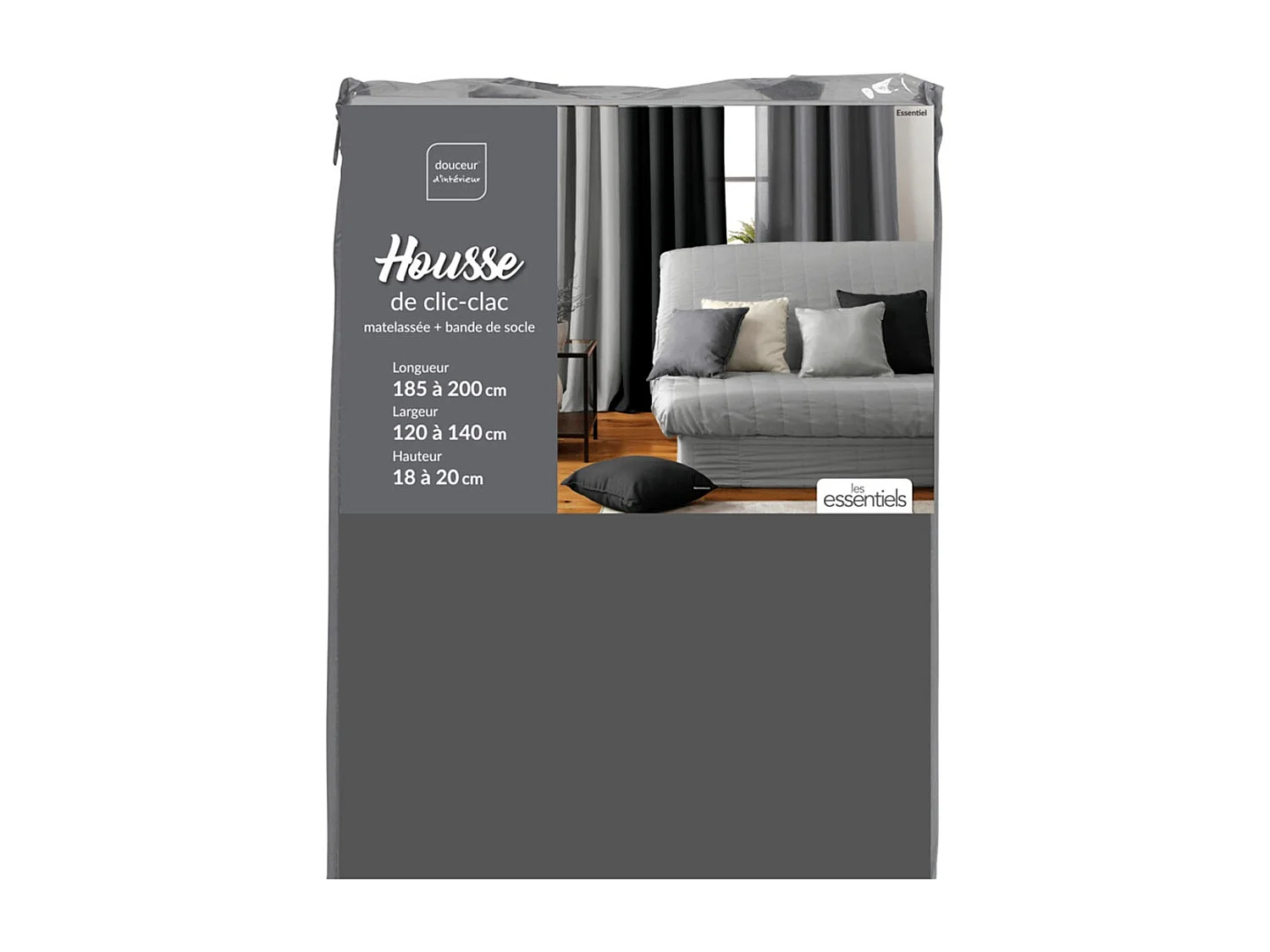 Housse de Clic-Clac "Essentiel" 200cm Béton