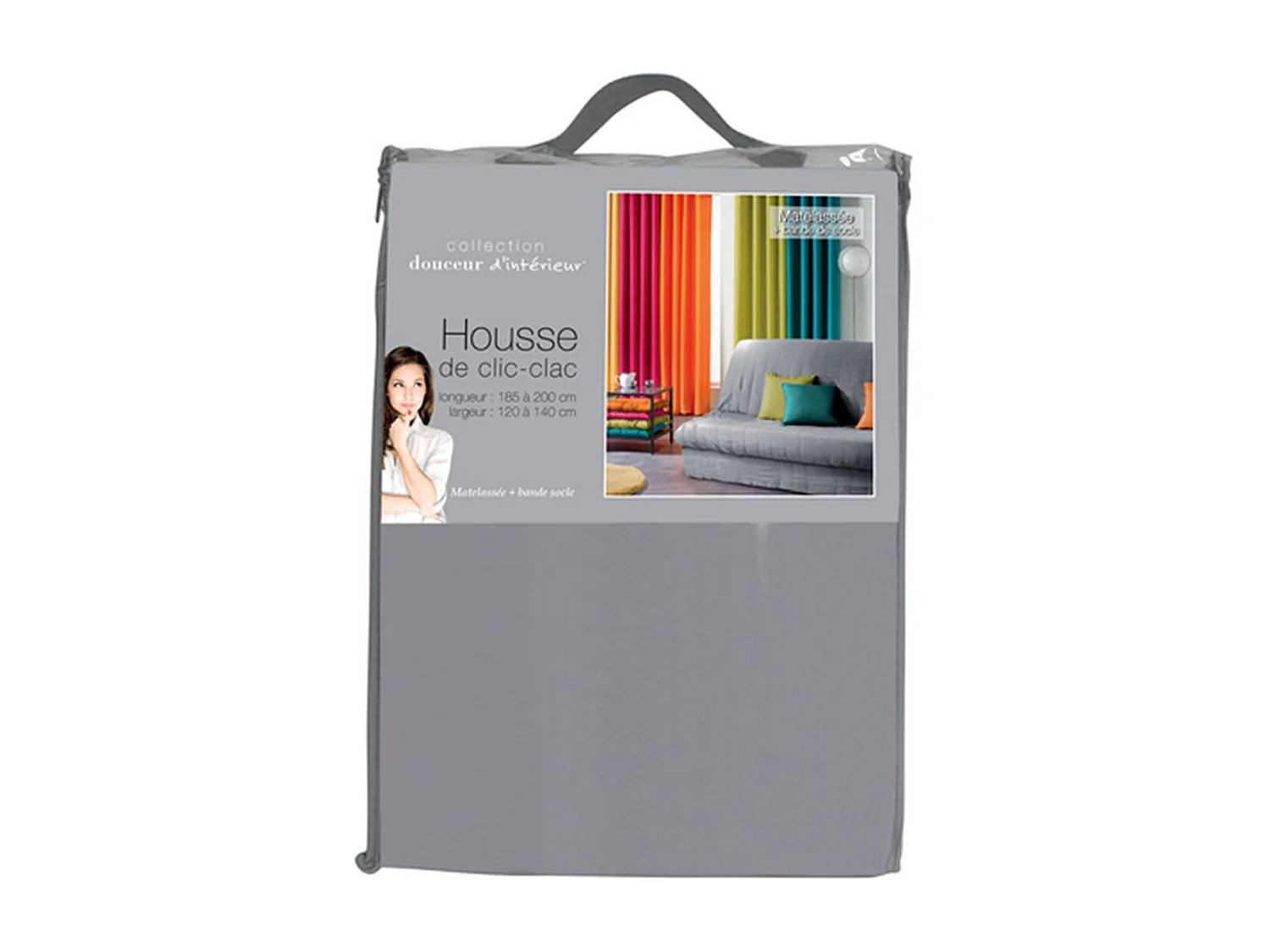 Housse de Clic-Clac "Essentiel" 120x140cm Gris