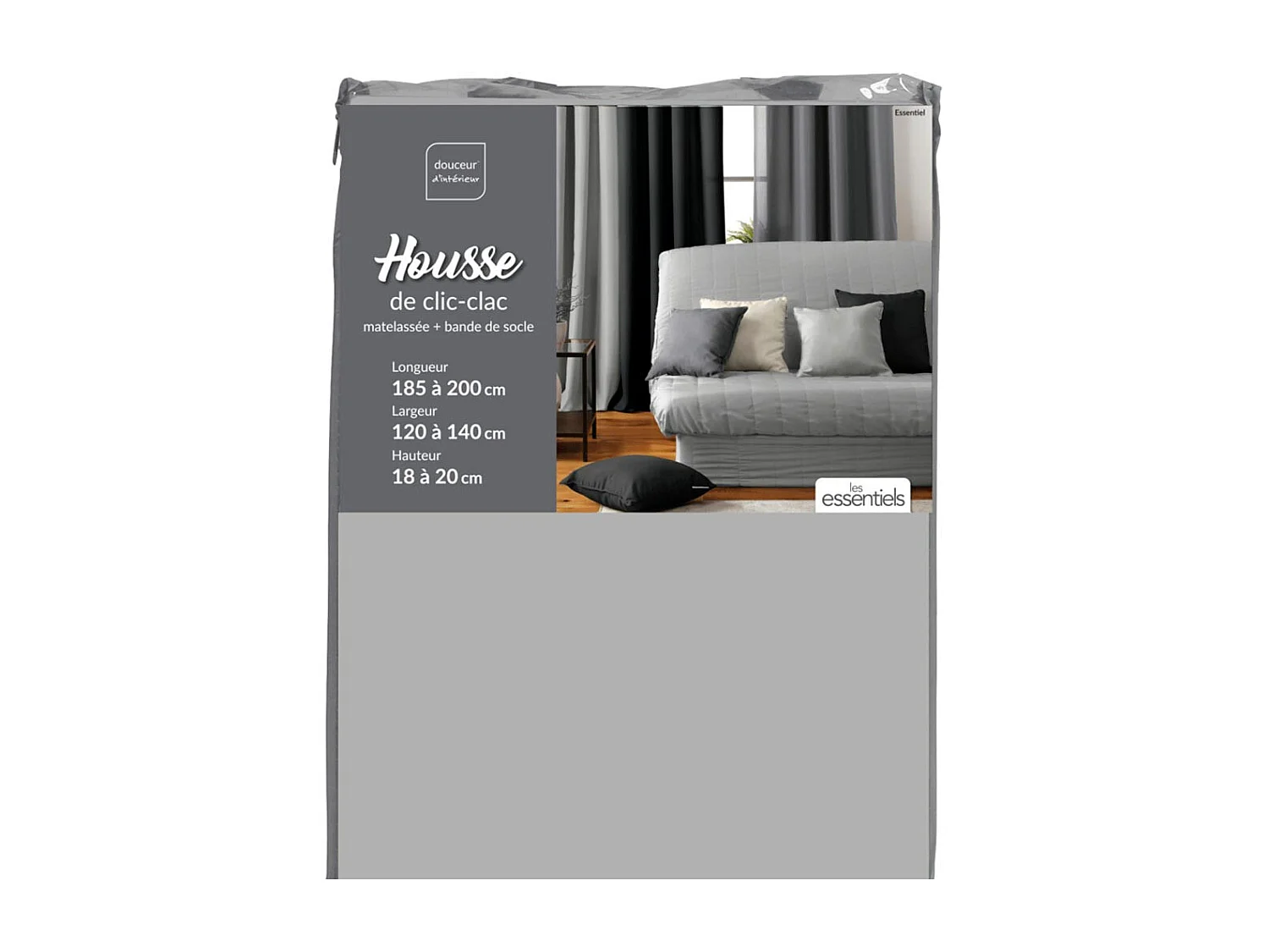 Housse de Clic-Clac "Essentiel" 200cm Gris