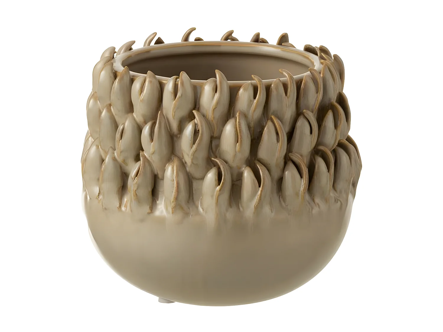 Cache-Pot "Ibiza Céramique" 16cm Naturel