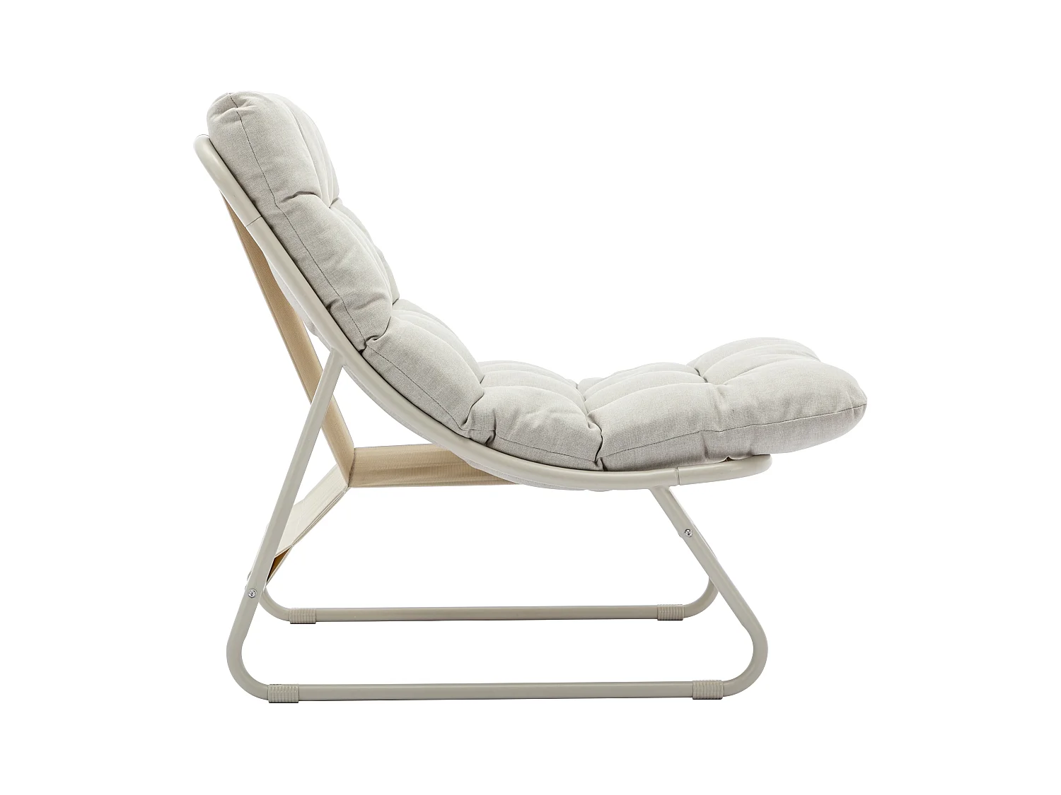 Garten-Sitzgruppe: 1 Sofa 2-Sitzer, 2 Sessel & 1 Couchtisch - Stahl - Beige - OLIVAN von MYLIA