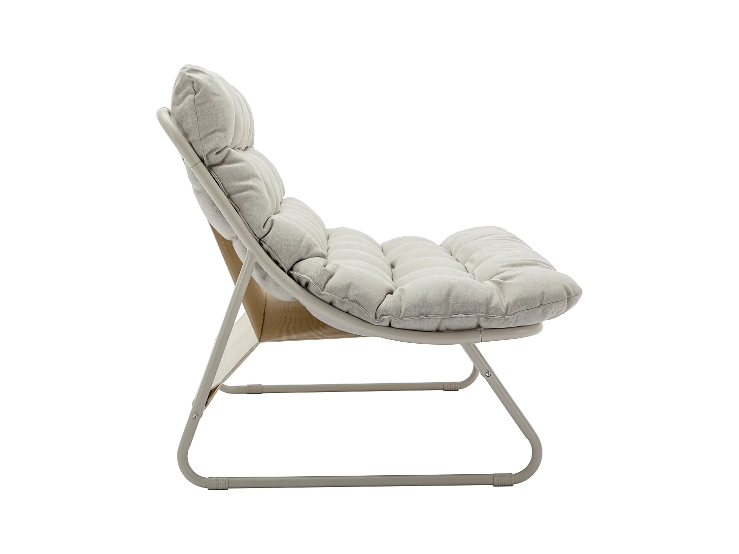 Garten-Sitzgruppe: 1 Sofa 2-Sitzer, 2 Sessel & 1 Couchtisch - Stahl - Beige - OLIVAN von MYLIA