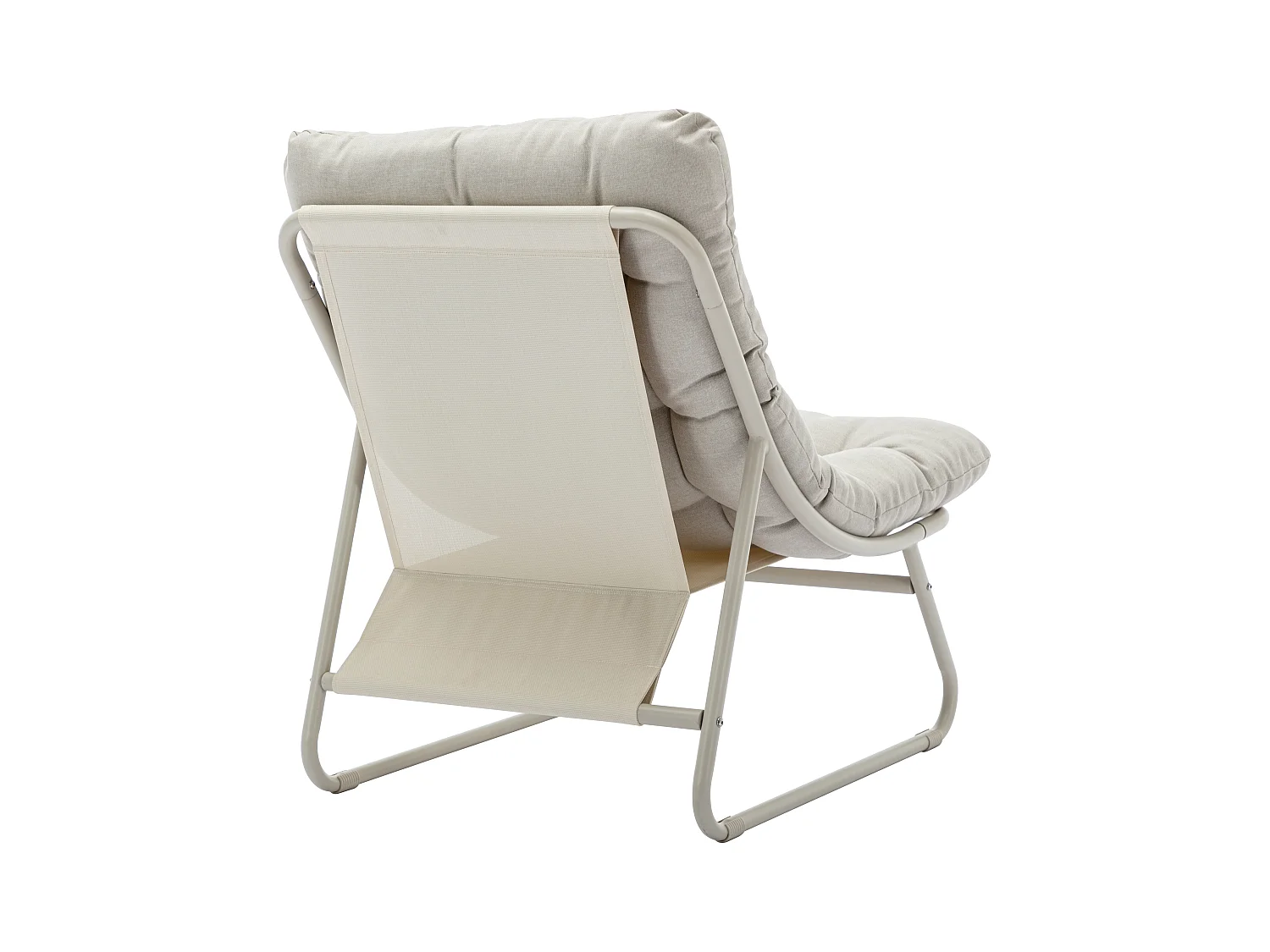 Garten-Sitzgruppe: 1 Sofa 2-Sitzer, 2 Sessel & 1 Couchtisch - Stahl - Beige - OLIVAN von MYLIA