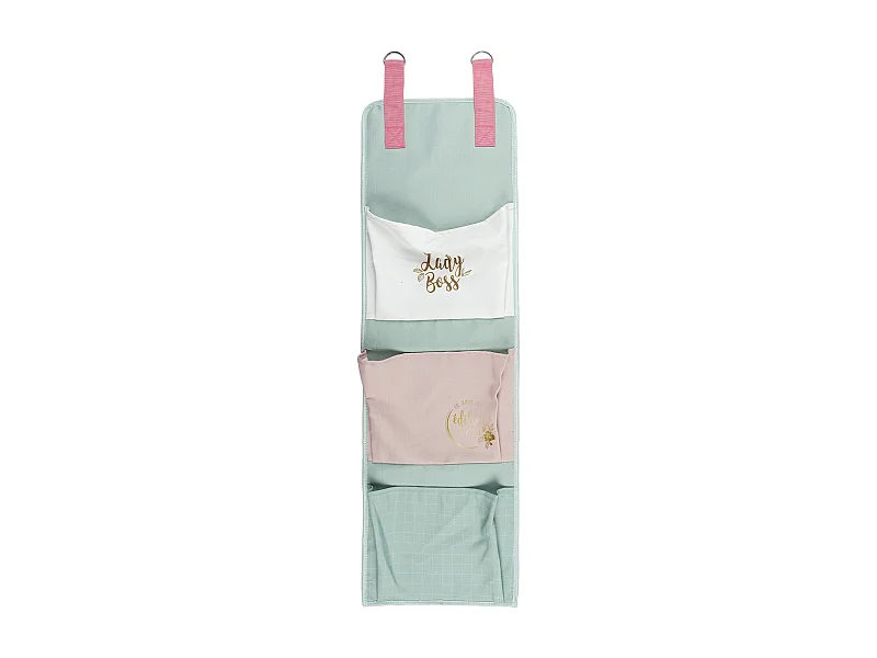 Rangement A Suspendre 3 Poches Lady Boss Blanc, Rose, Bleu