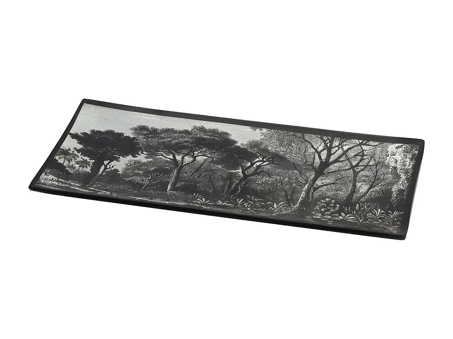 Vide-Poche en Verre "Black Forest" 21cm Noir