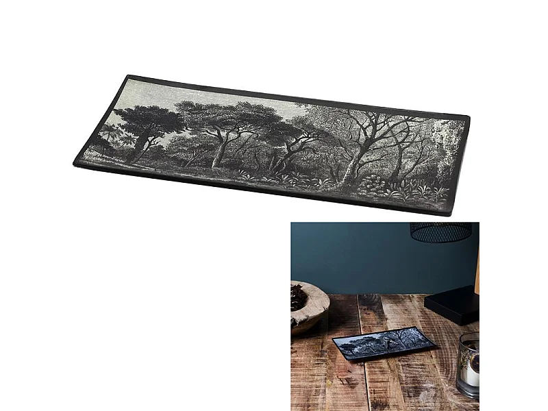 Vide-Poche en Verre "Black Forest" 21cm Noir