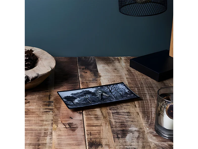 Vide-Poche en Verre "Black Forest" 21cm Noir