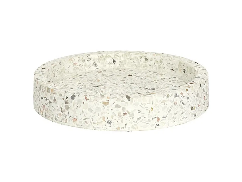 Vide-Poche en Ciment "Terrazzo" 12m Blanc