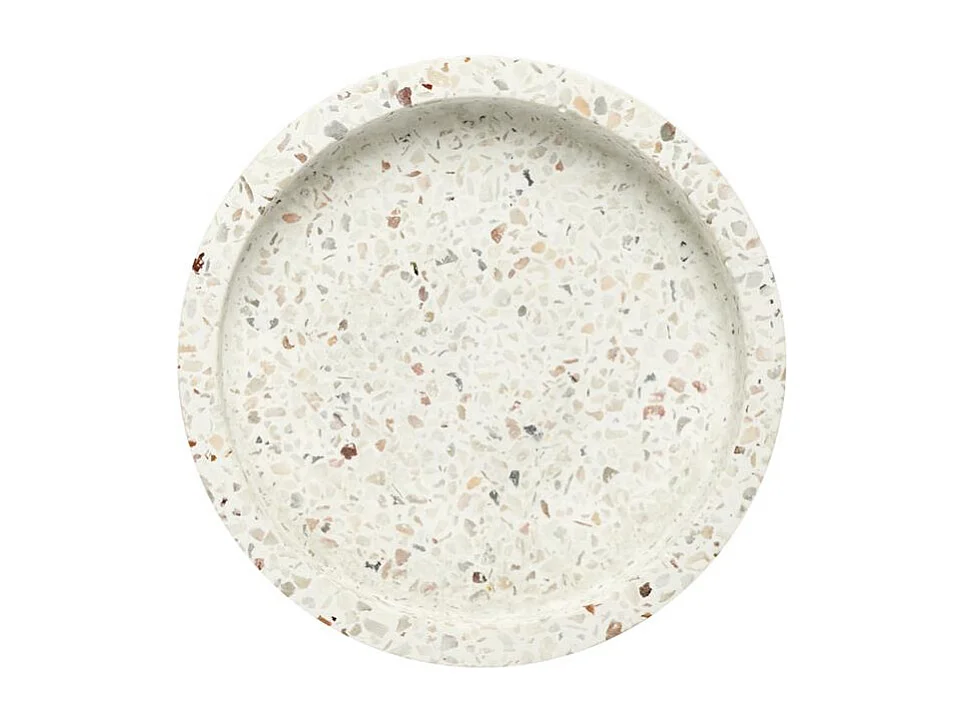 Vide-Poche en Ciment "Terrazzo" 12m Blanc