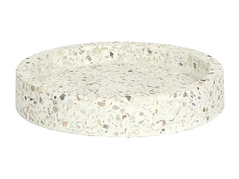 Vide-Poche en Ciment "Terrazzo" 12m Blanc