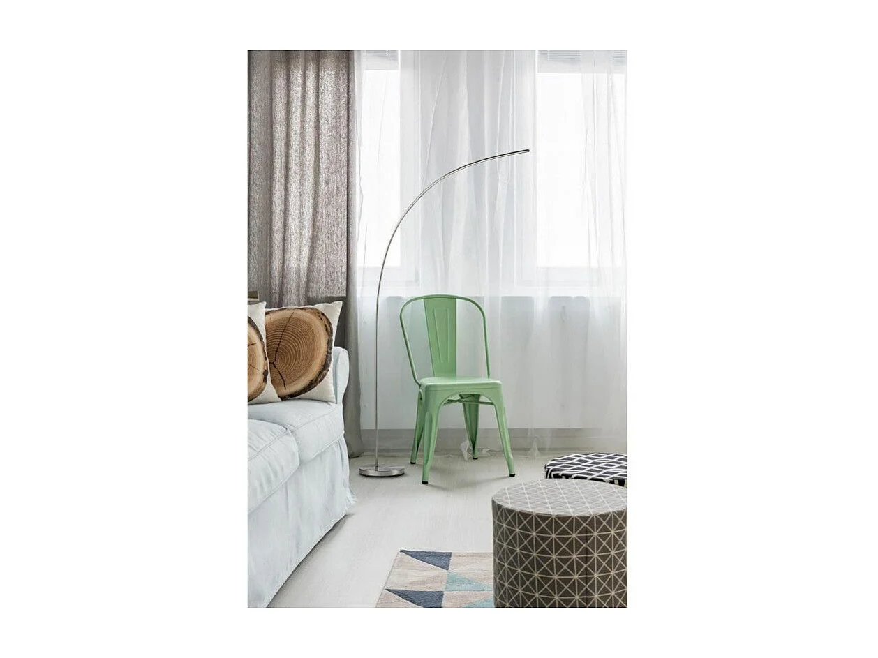 Lampadaire Arc Led Design "Ekalaka" 185cm Gris