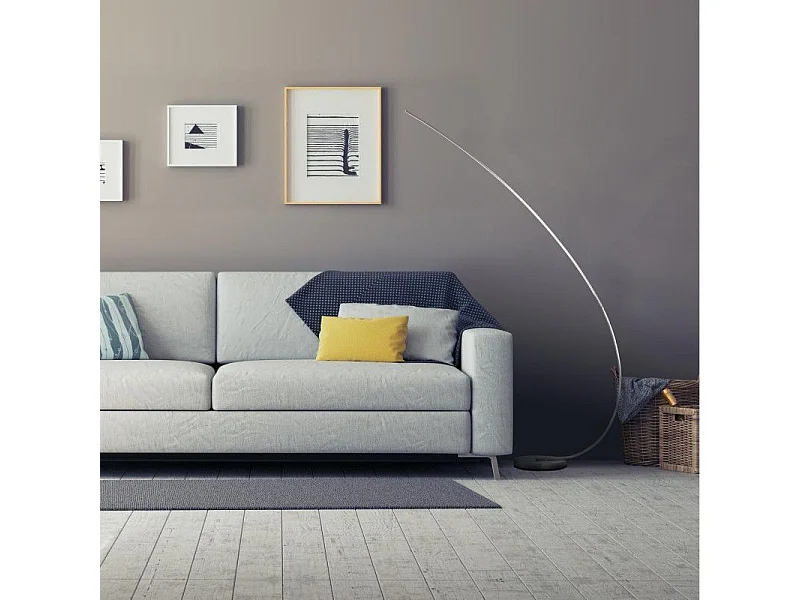 Lampadaire Arc Led Design "Dutton" 170cm Argent