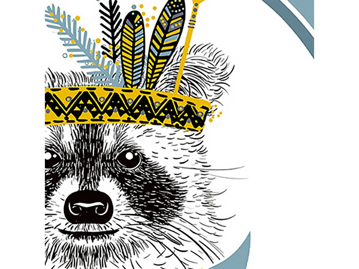 Set de Table Enfant "Filou" 28x44cm Bleu & Jaune