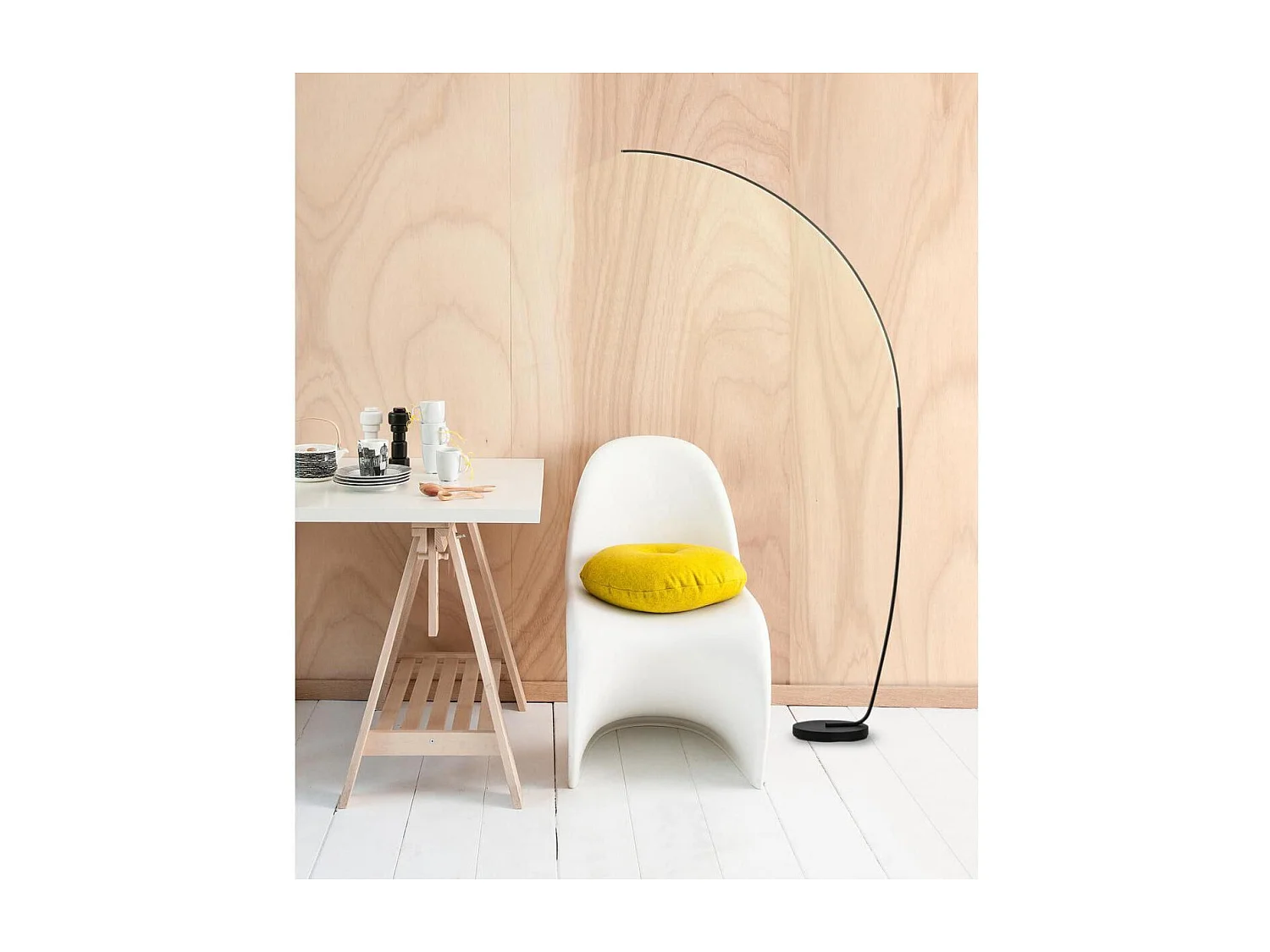 Lampadaire Arc Led Design "Drummond" 170cm Noir